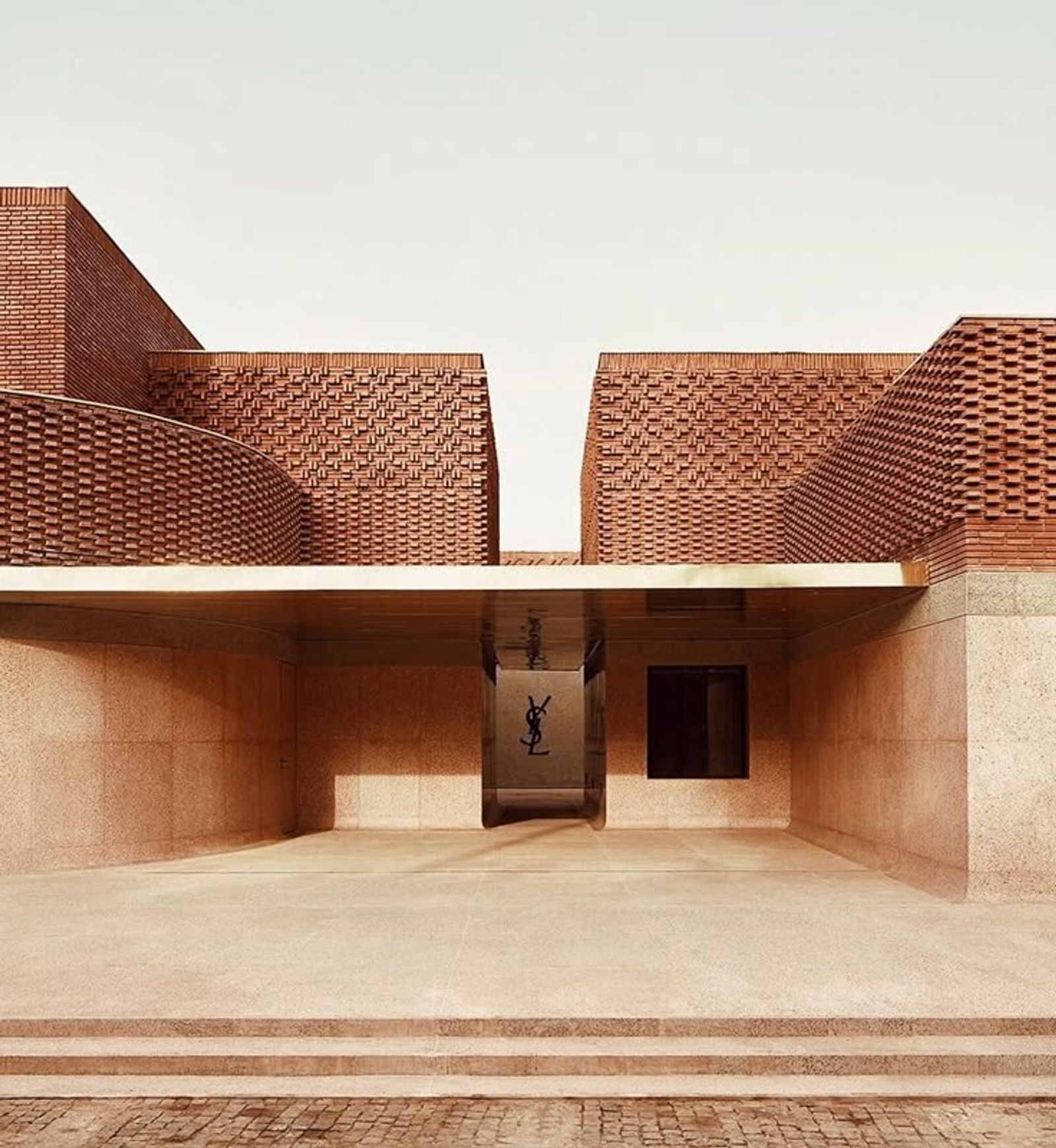 Terracotta modernist facade