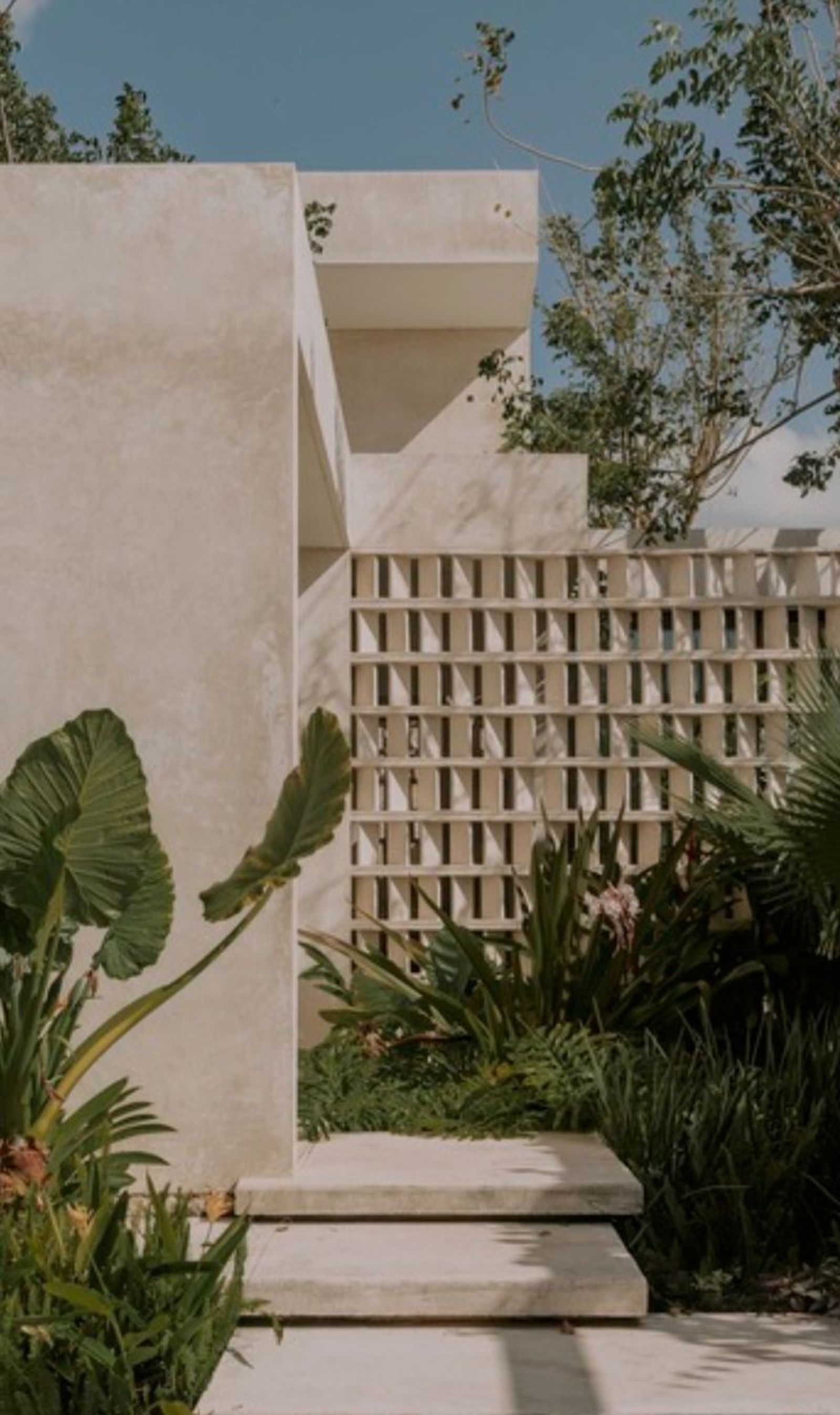 Timber and stone screen