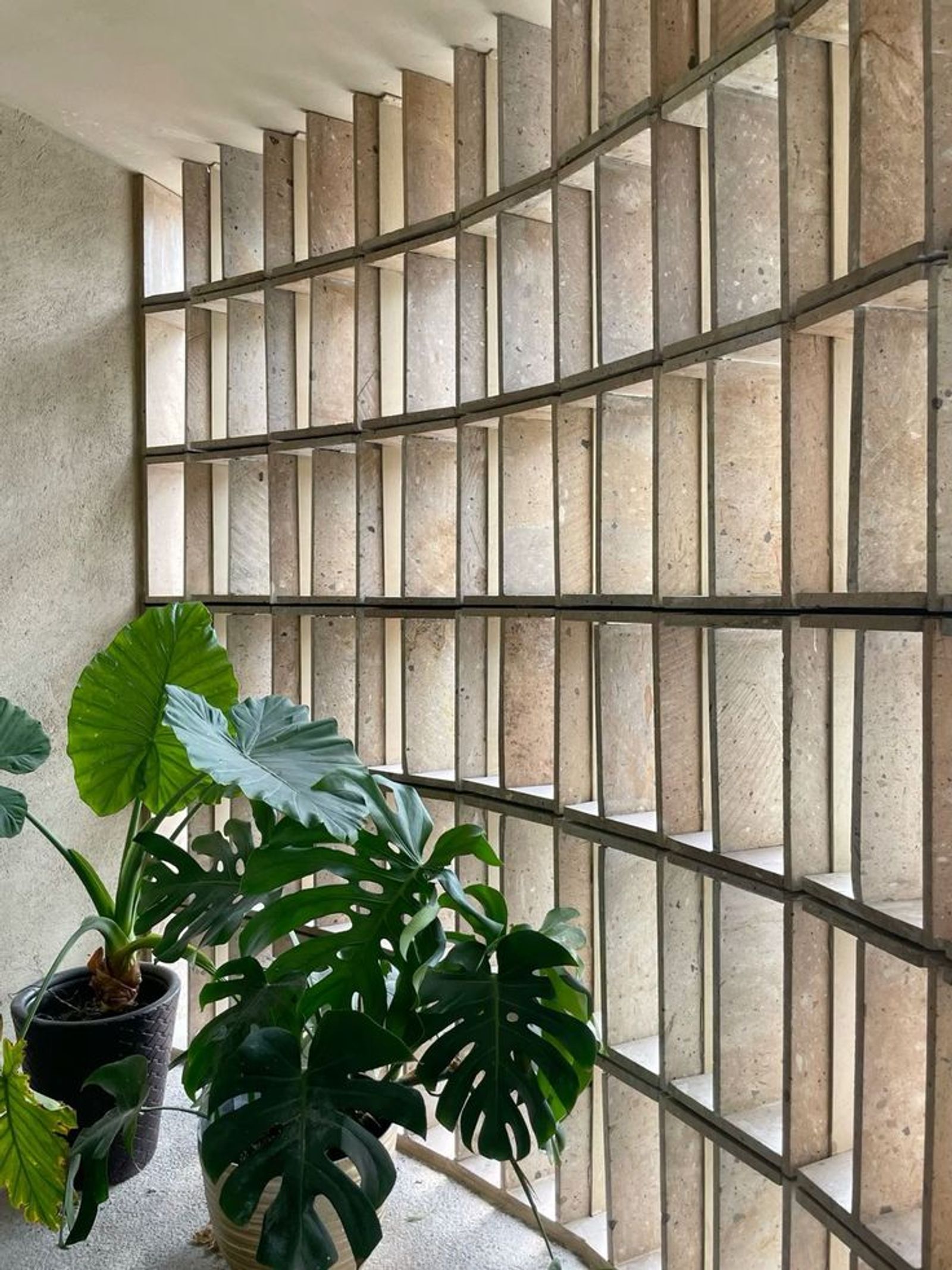 Perforated brick sun screen