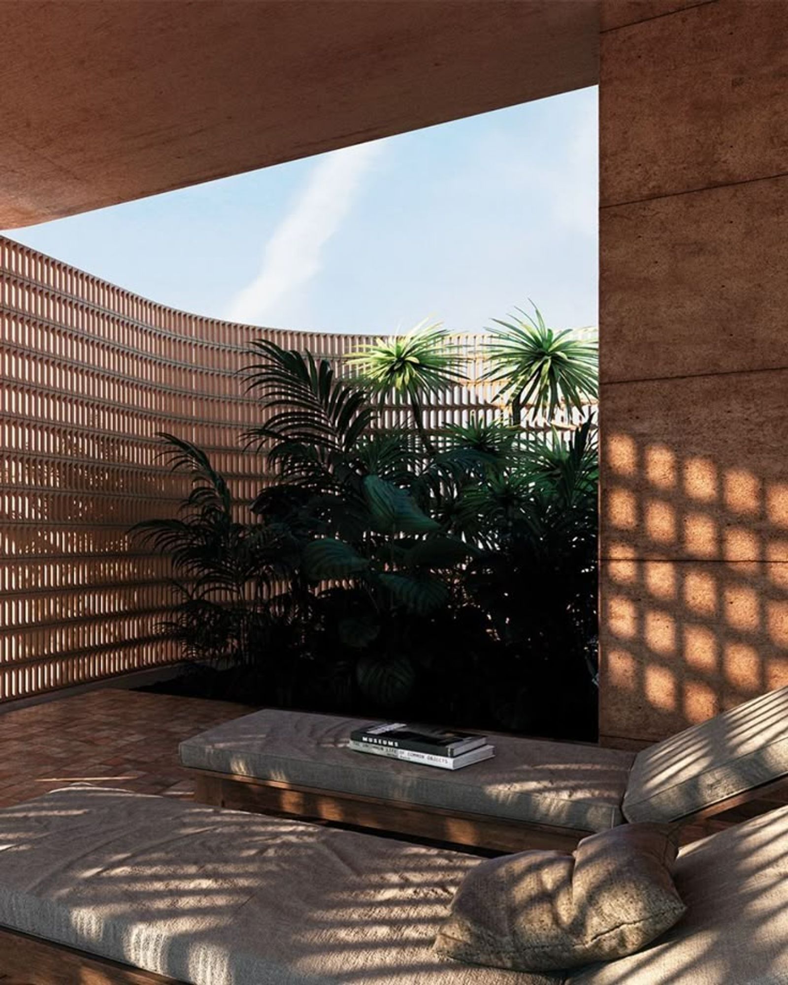 Brick brise-soleil detail