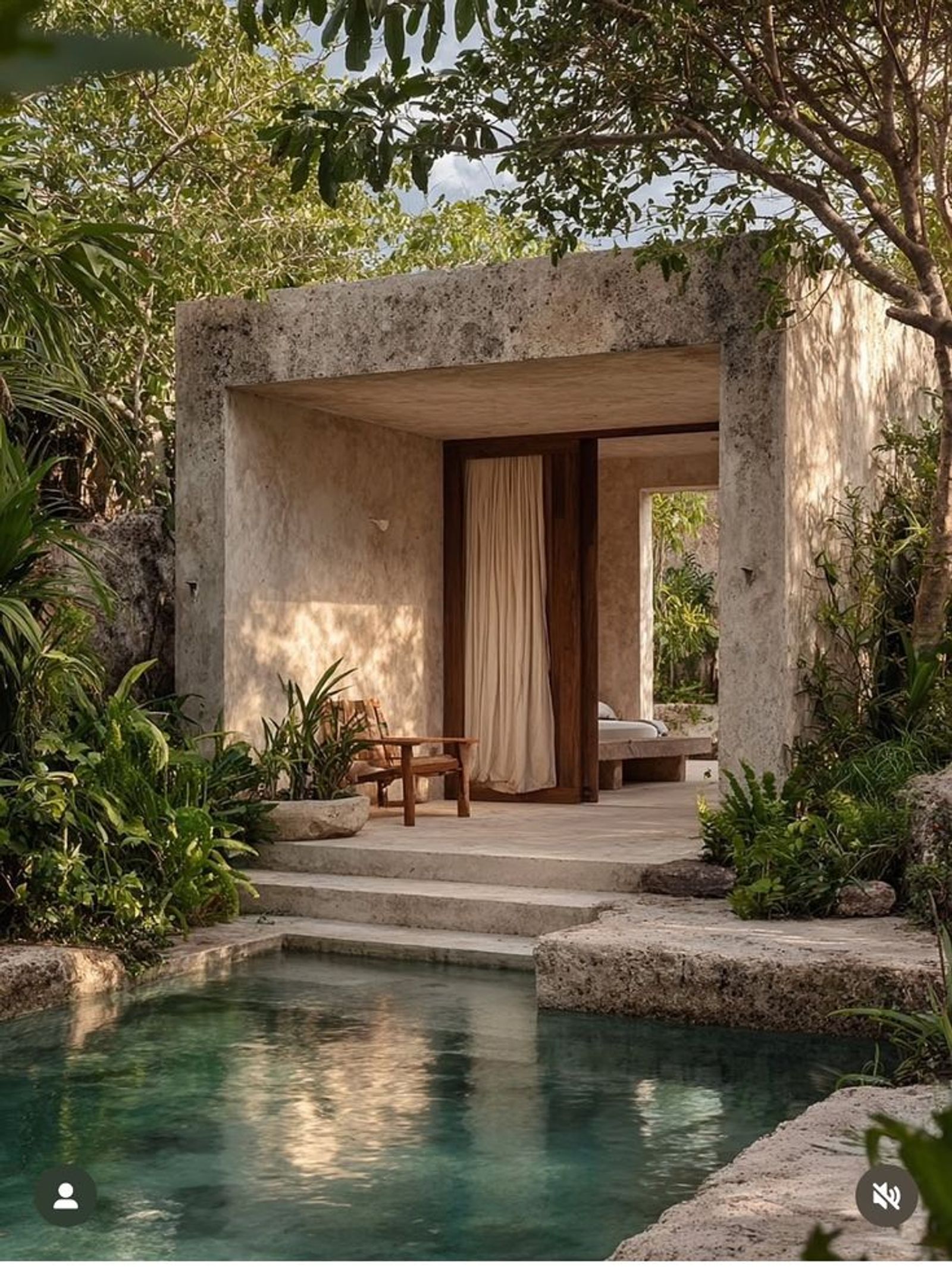 Tulum lodge plunge pool