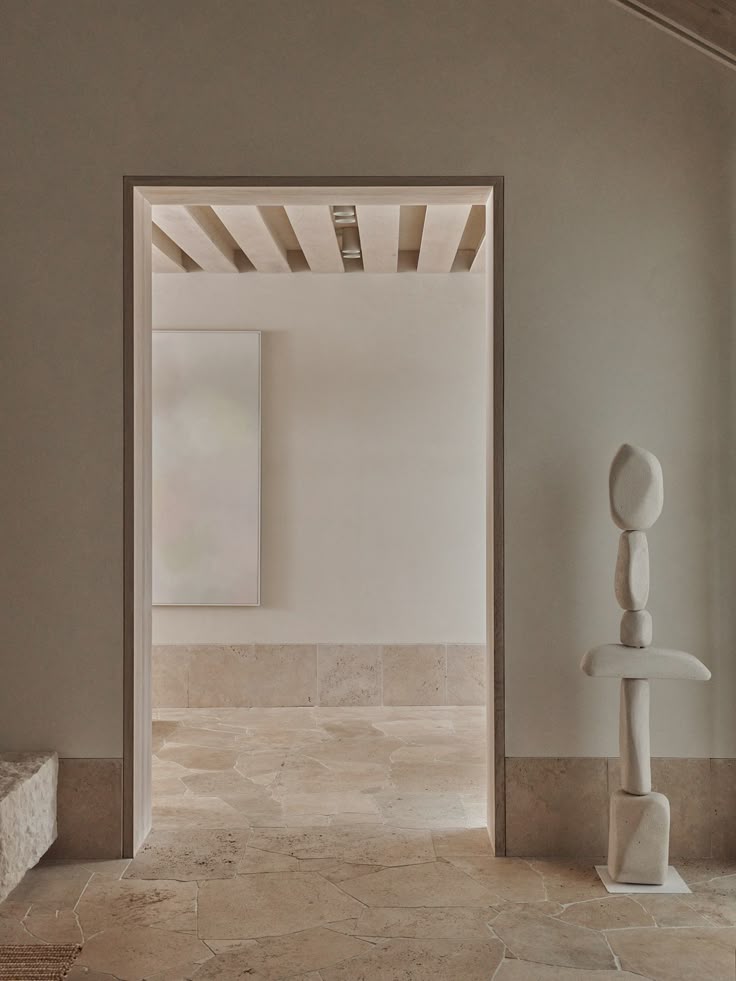 Stone floors and sculptural objects