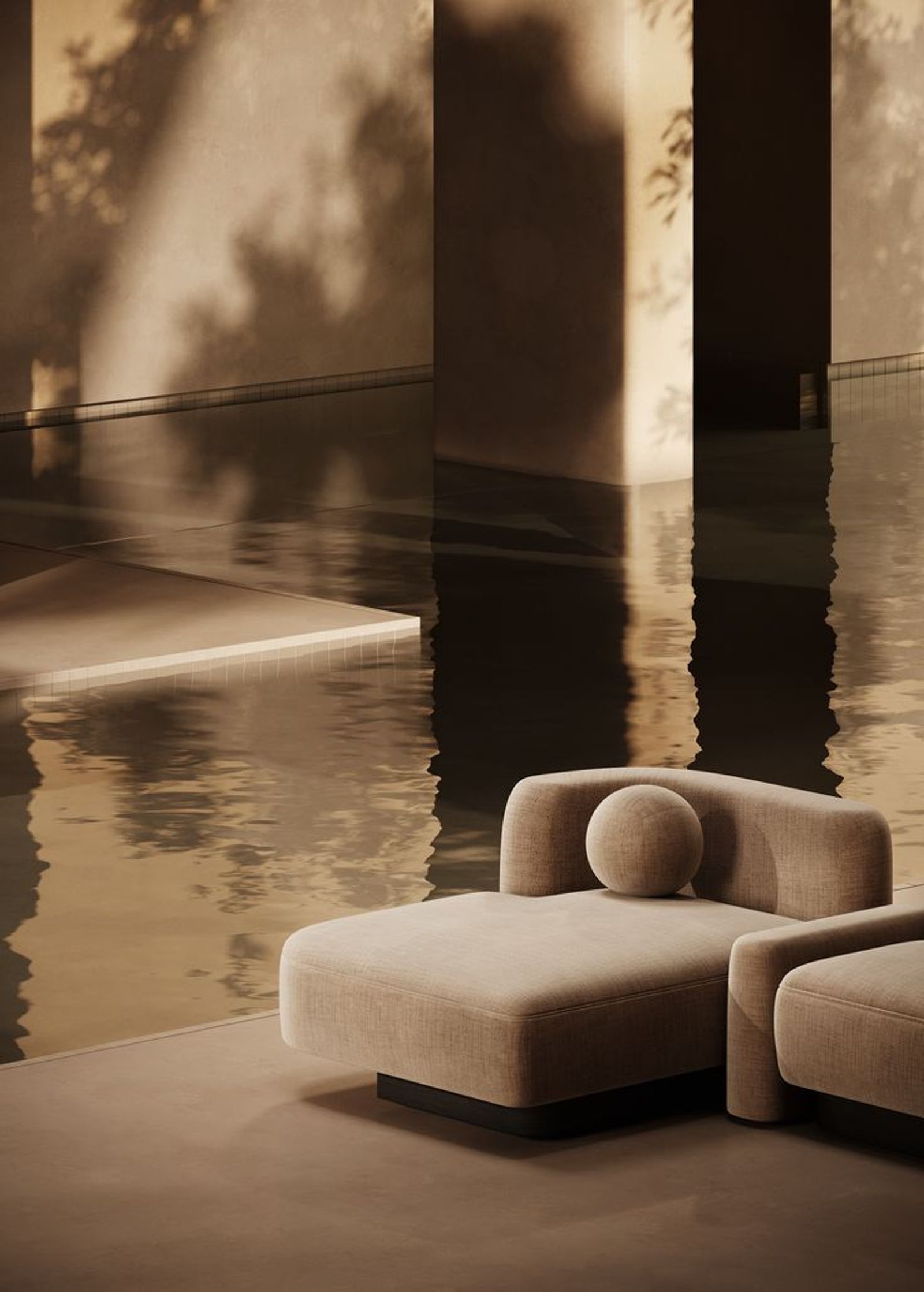 Dune collection pool lounge