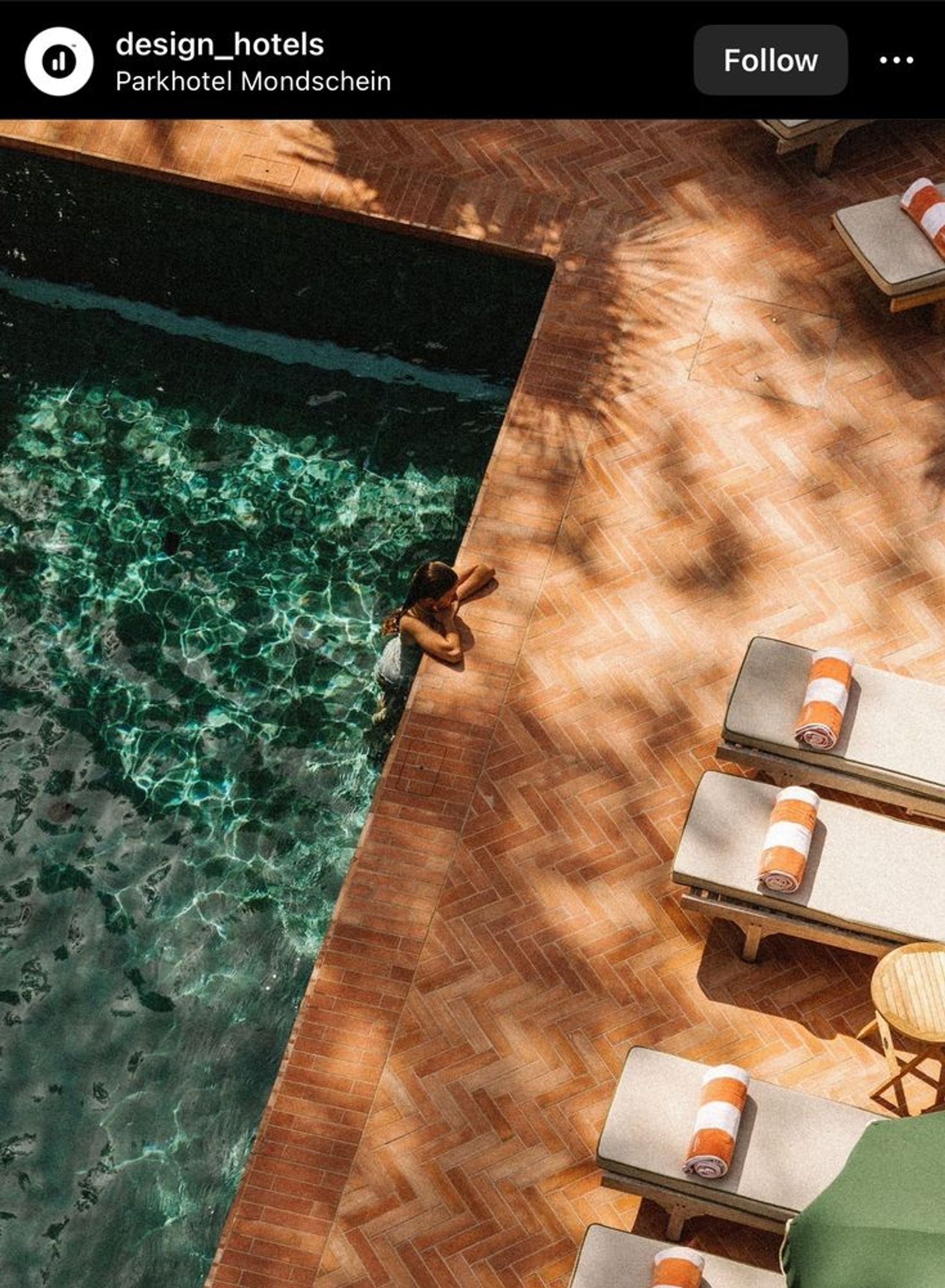 Herringbone terracotta pool